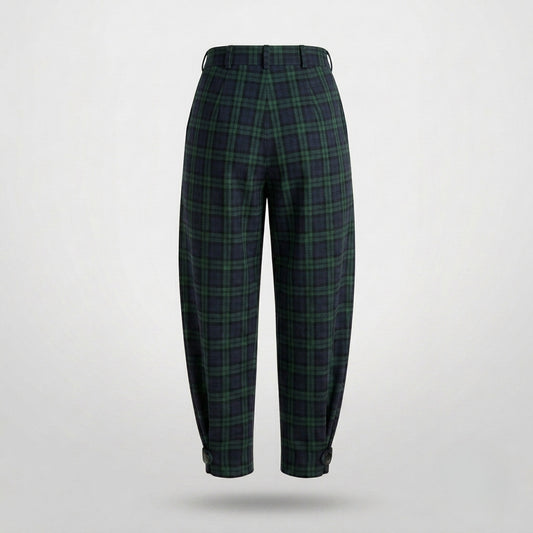 Pantalón Carrot Tartan Verde