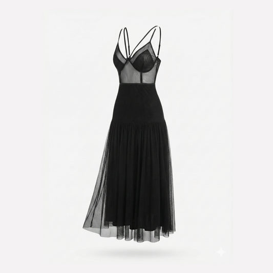 Maxi Vestido Budoir negro