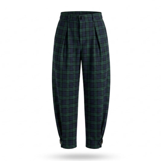 Pantalón Carrot Tartan Verde