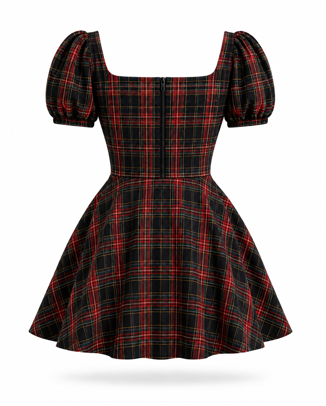 Vestido Blossom Tartan azul rojo
