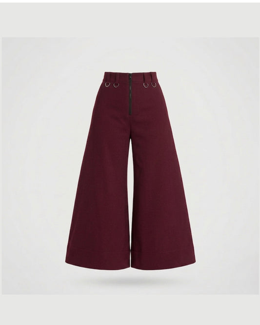 Pantalón Palazzo WideJuku Burdeo