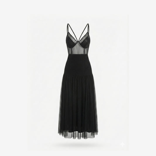 Maxi Vestido Budoir negro