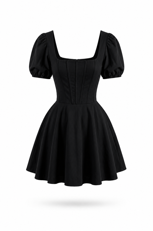Vestido Corset Blossom Negro