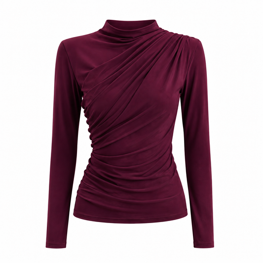 Blusa Skyline Burdeo
