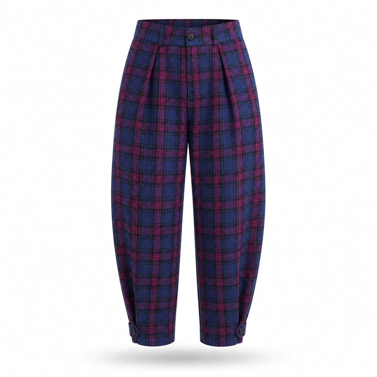 Pantalón Carrot Tartan Violet