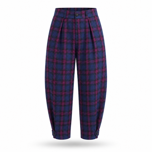 Pantalón Carrot Tartan Violet