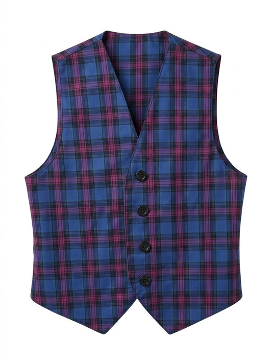 Gilet Tartan Violeta