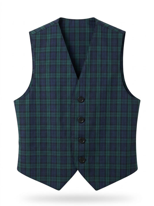 Gilet Tartan verde