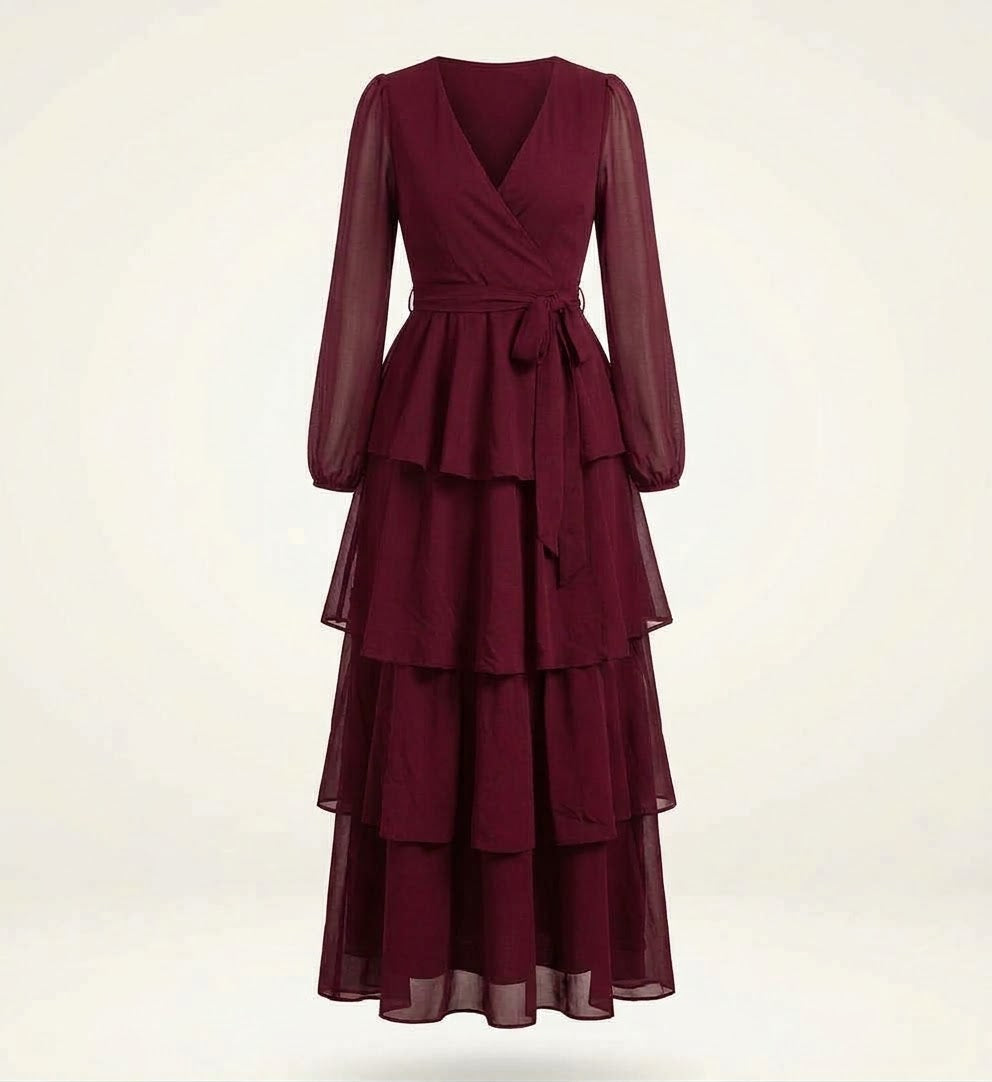 Vestido Ópalo Burdeo
