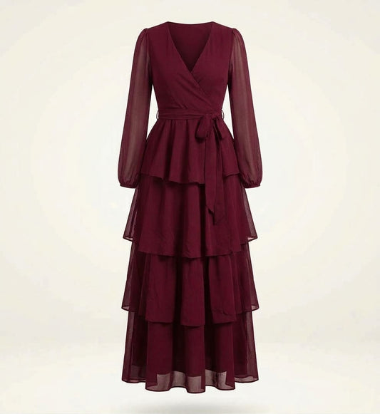 Vestido Ópalo Burdeo