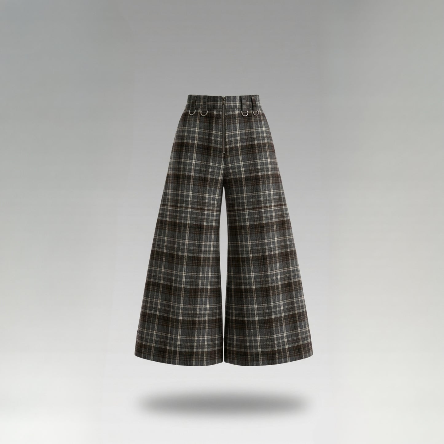 Pantalón WideJuku tartán Gris