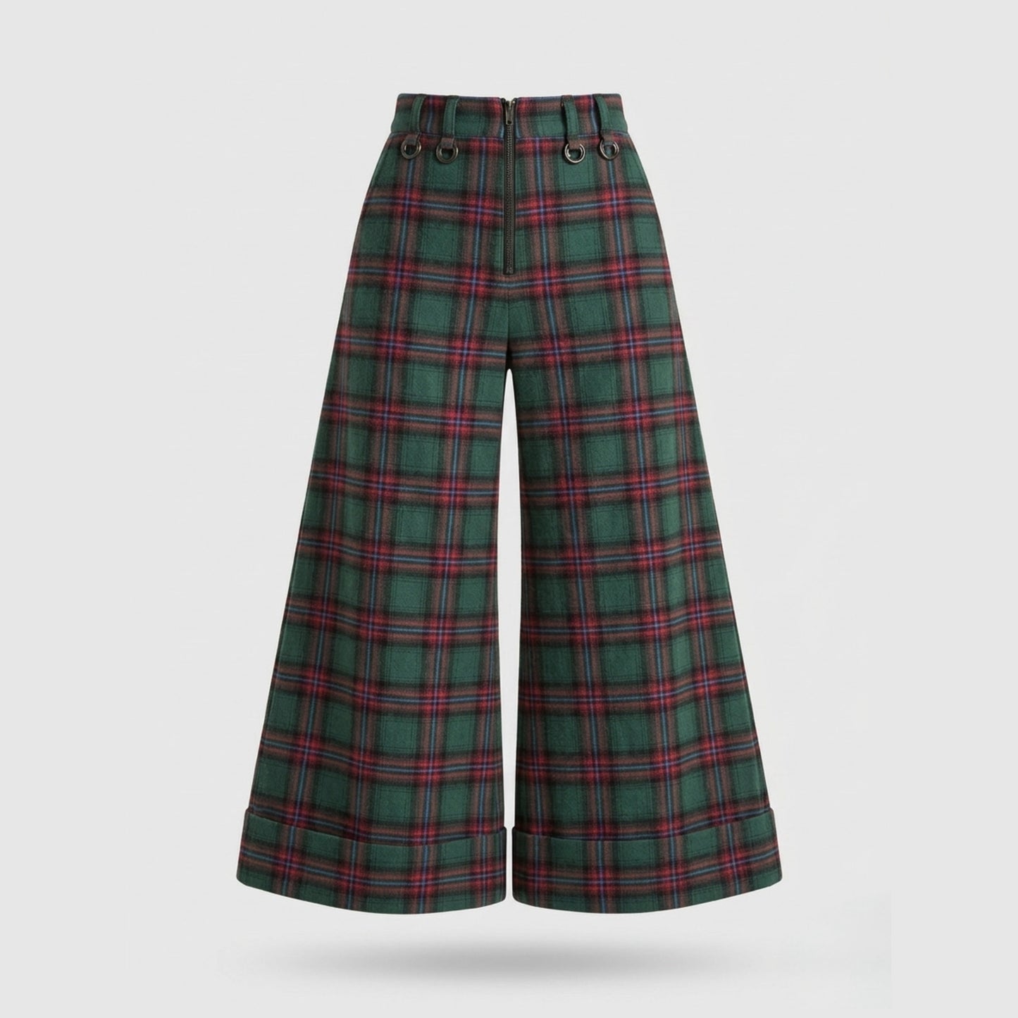 Pantalón Widejuku Tartán Verde